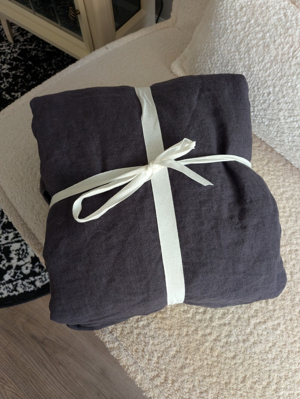 Quince European Linen Duvet Cover Full/Queen - Picture 6 of 8